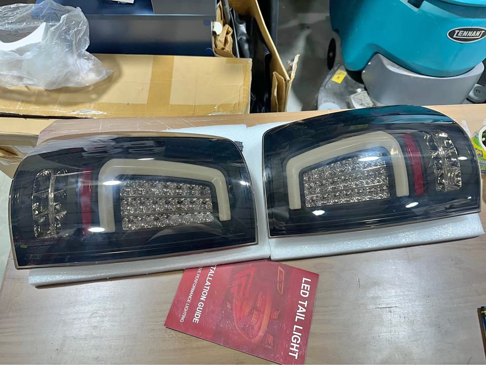 Smoked C-Bar LED Tail Lights for Dodge Ram 2009–2018 — Pair