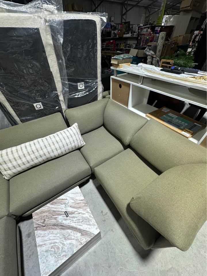 BURROW Field 5-Piece Modular Sectional — Olive Green - Image 5