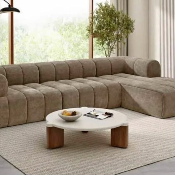 122" Modern L-Shaped Sectional Sofa with Chaise Lounge