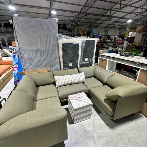 BURROW Field 5-Piece Modular Sectional — Olive Green