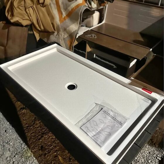 DreamLine SlimLine White Shower Base — 60 × 32 Inches