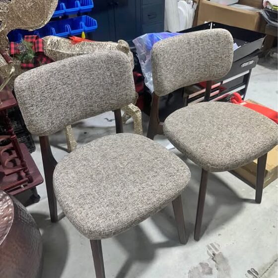 Mid-Century Modern Upholstered Dining Chairs (Set of 2) – COLAMY