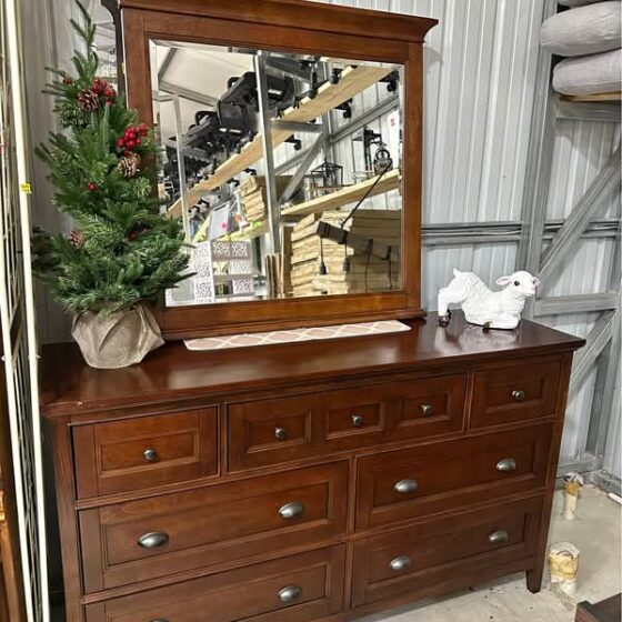 Beautiful Magnussen Home "Harrison" Cherry Dresser & Mirror